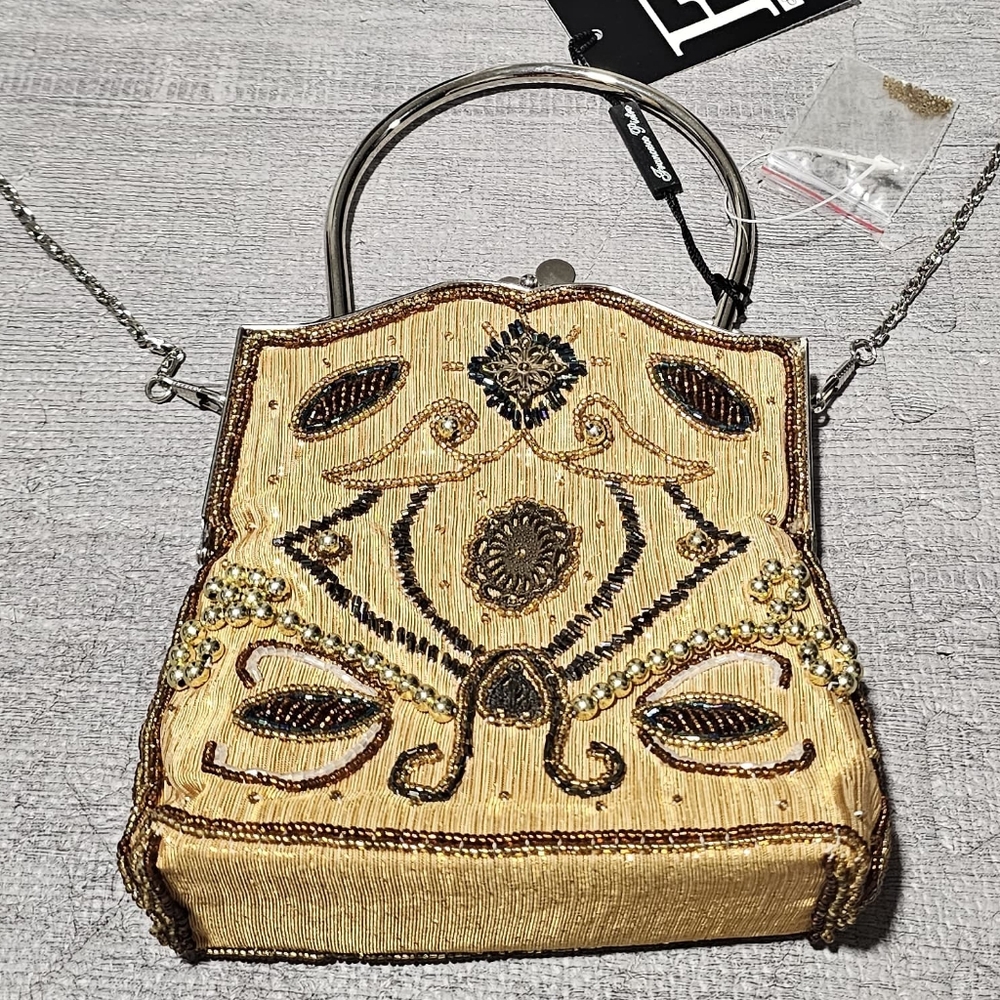 Italian Vintage Inspired Beaded Crossbody Bag